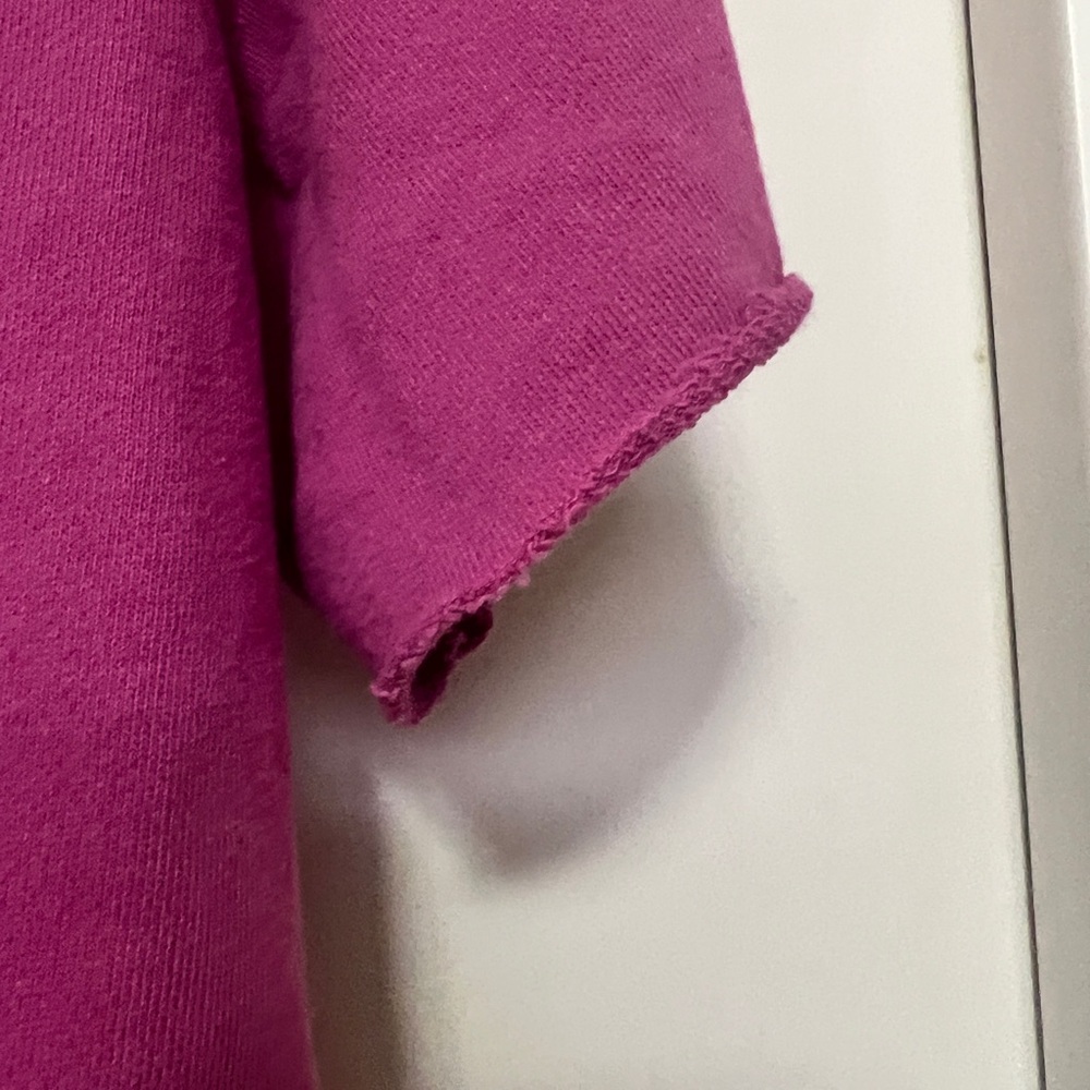 Gap Factory light weight short sleeve sweatshirt copped top - pink - size M - Picture 3 of 6